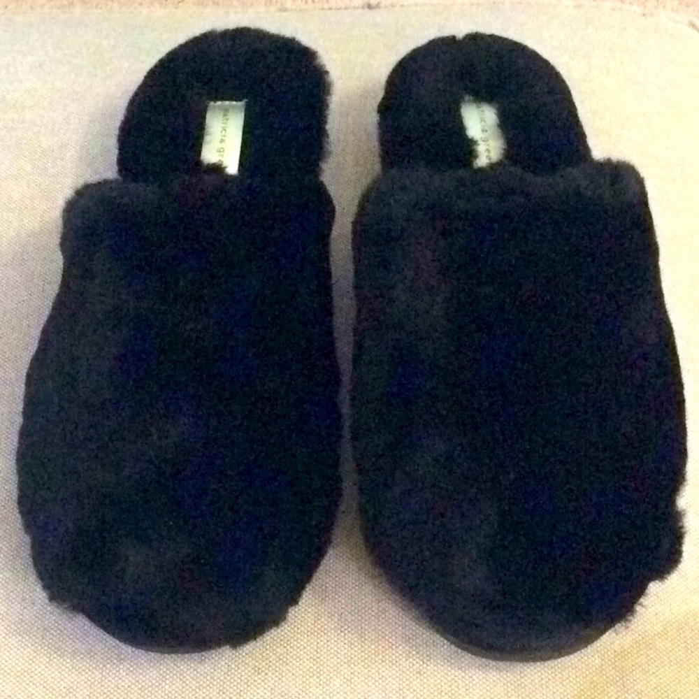 Plush Real Shearling Slippers NIB